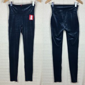 Spanx Velvet Leggings Navy Blue NWT